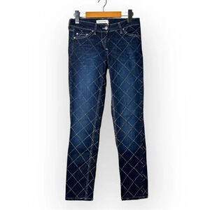Isabel  Marant Étoile Dark Blue Windowpane Diamond Jeans 38